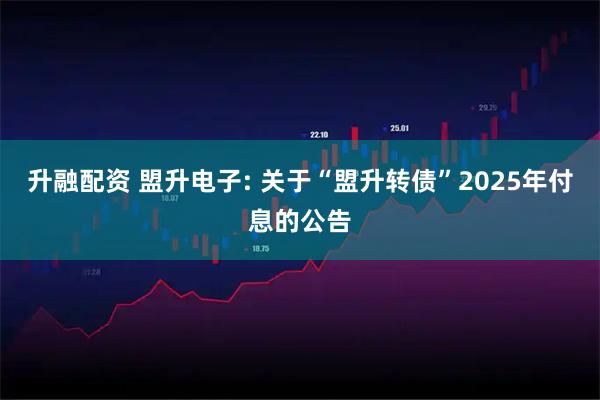 升融配资 盟升电子: 关于“盟升转债”2025年付息的公告